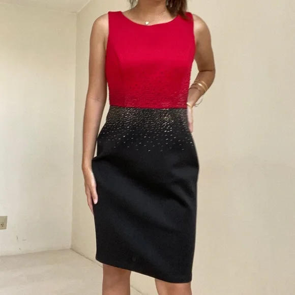 calvin klein red and black dress Calvin Klein | Dresses | Calvin Klein Red Black Dress